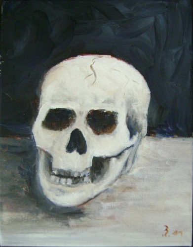 Skull, Acrylic on Canvas, 10x8 inches
