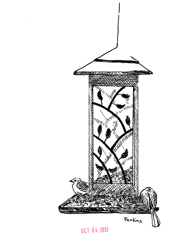 Inktober 4-Bird Feeder
