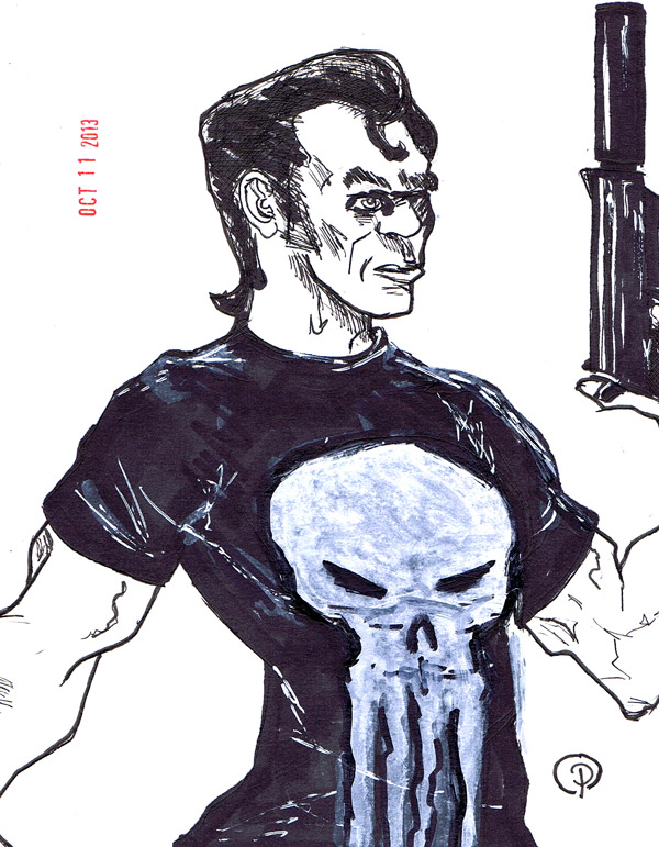 The Punisher #inktober 11 7x5.5 inches