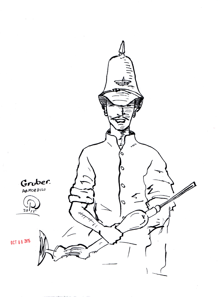 Inktober Day 8 Major Gruber